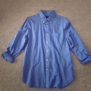 John Varvatos blue long sleeveshirt cotton men